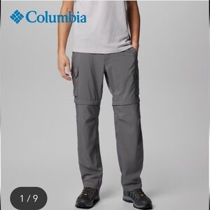Columbia Men's Navy Blue Convertible Omni Shade Hiking Pants Size 34 X 30